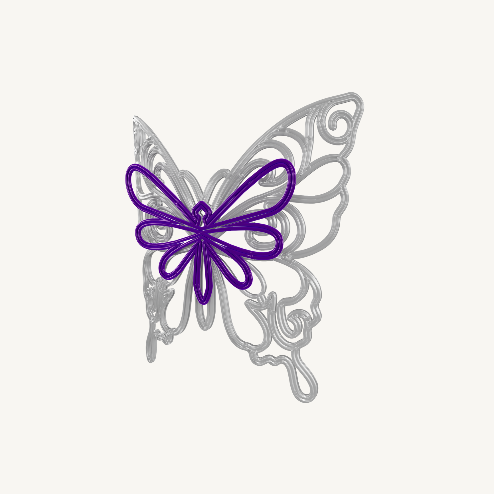 Décor suspension 3D Butterflyz H0,56 x L0,54 x P0,12m